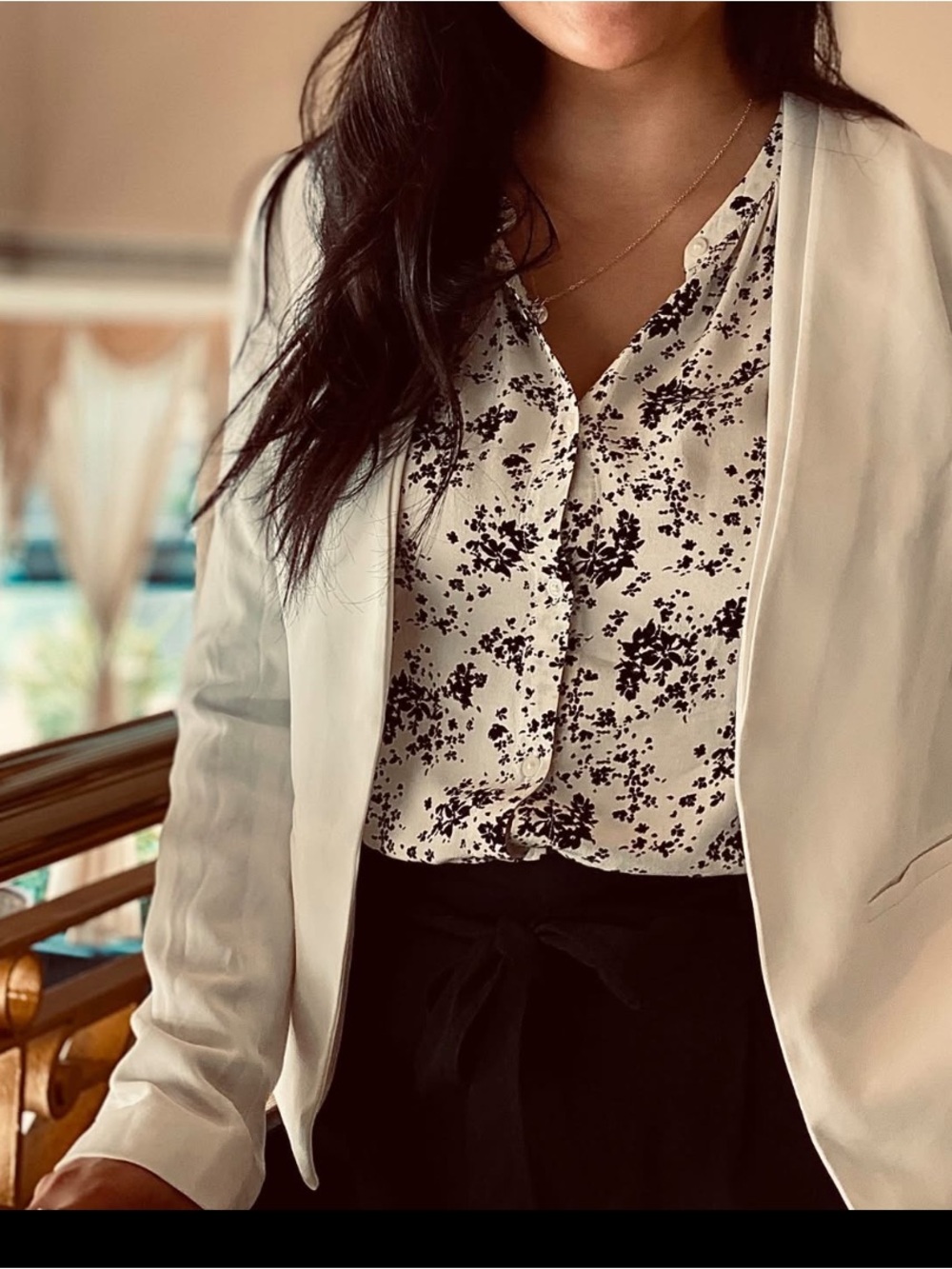 Halogen White Open-Front Blazer